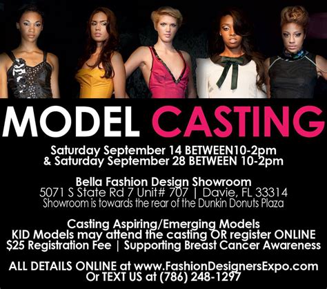 television, print, fashion, runway, voice overs, hair shows, magazines, billboard, promotional marketing and spokesmodels. . Modeling gigs near me